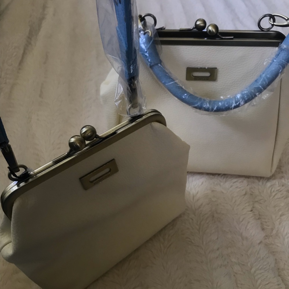 MWT,  Vintage style, Set of Genuine leather Morgan Handbag